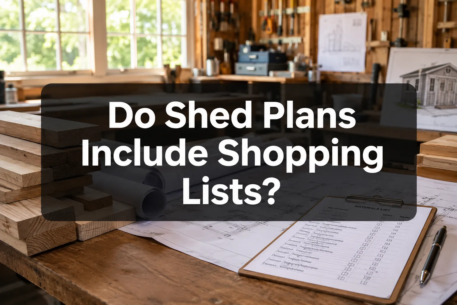 Do Shed Plans Come with a Lumber Shopping List?